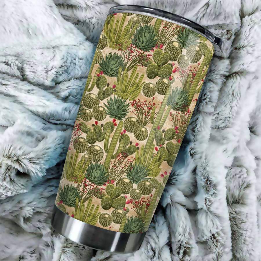 Beautiful Cactus Stainless Steel Tumbler