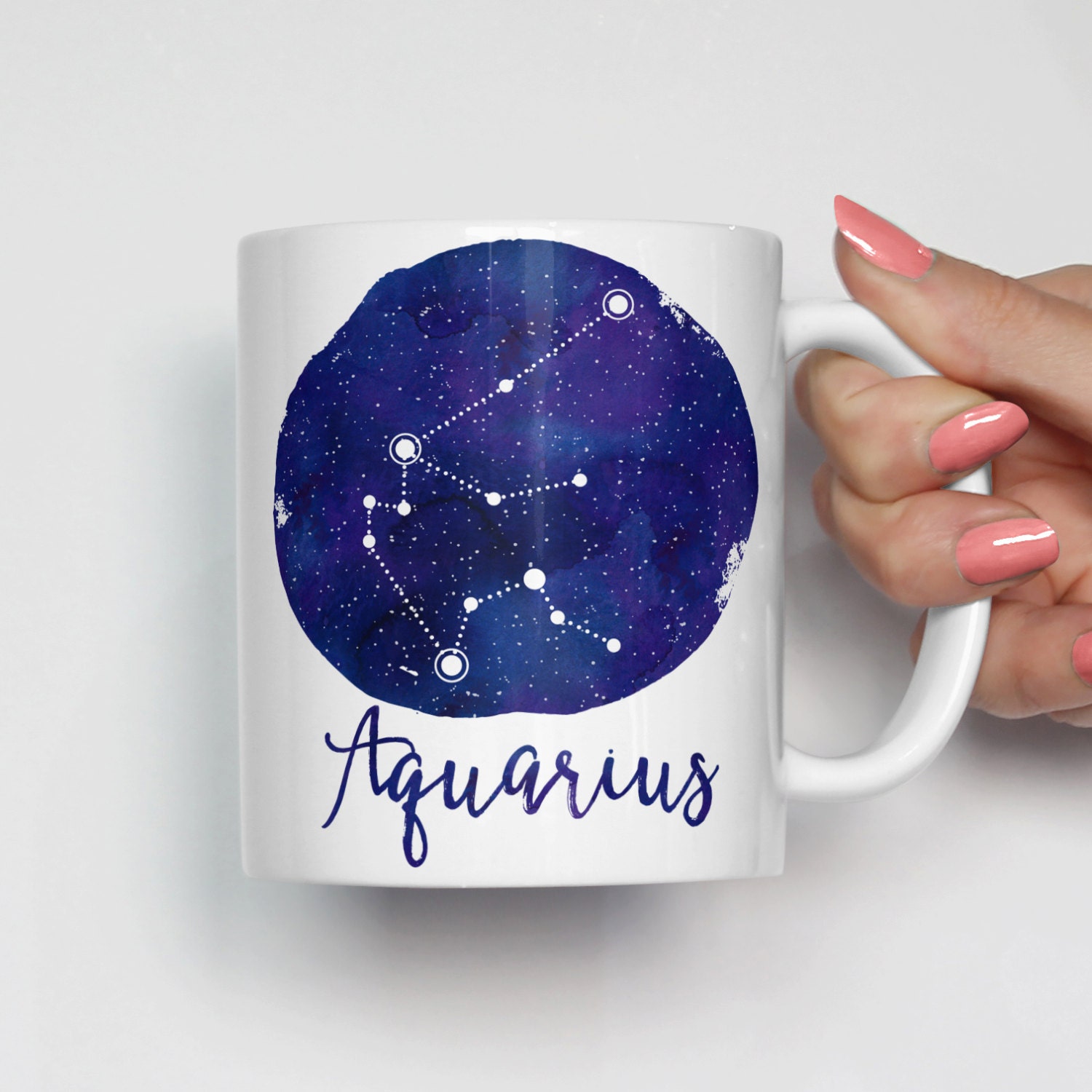 Aquarius Constellation Mug, Aquarius Zodiac Mug, Celestial Coffee Mug, Unique Coffee Mug, Astrology Mug, Zodiac Gift 0071