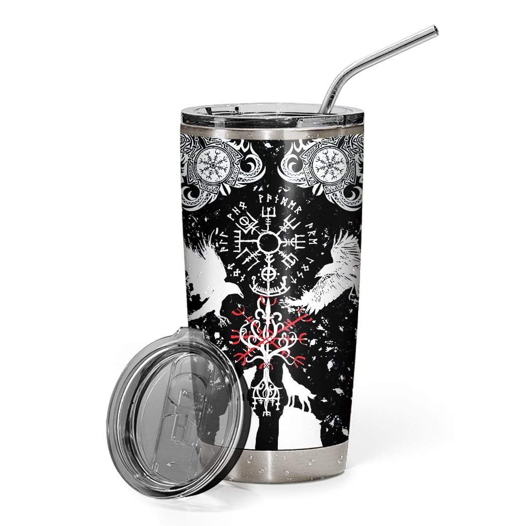 Gearhuman 3D Viking Tatoo Custom Design Vacuum Insulated Tumbler