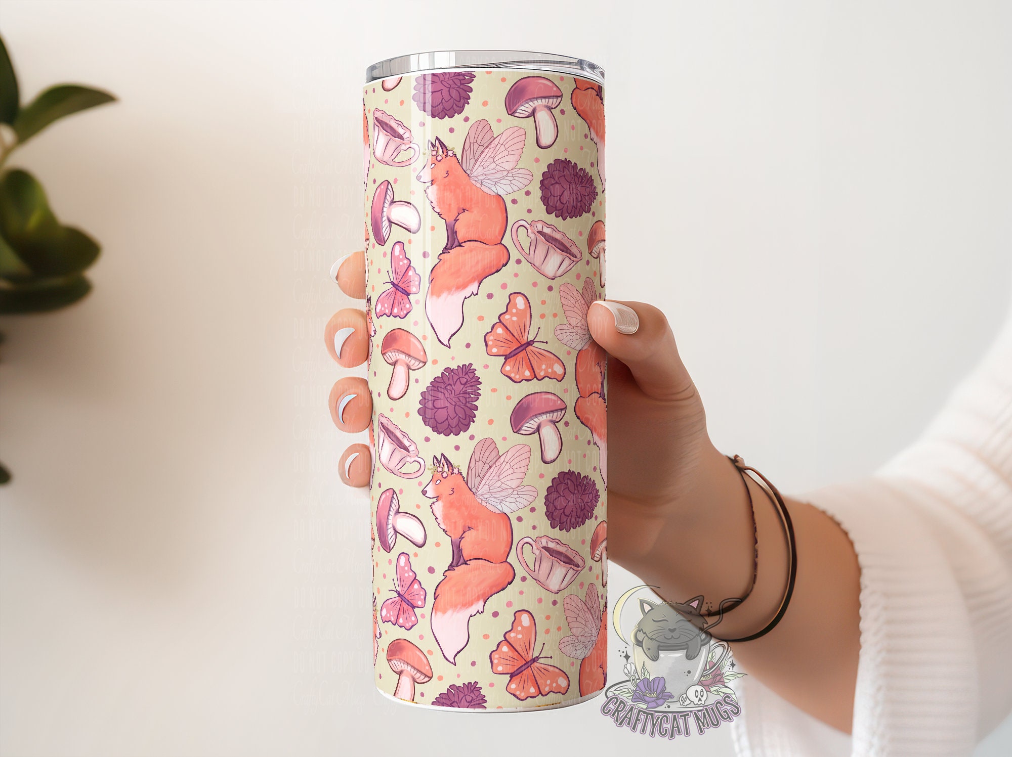 Cute Fox Tumbler | Cottagecore Cup | Fae Mug