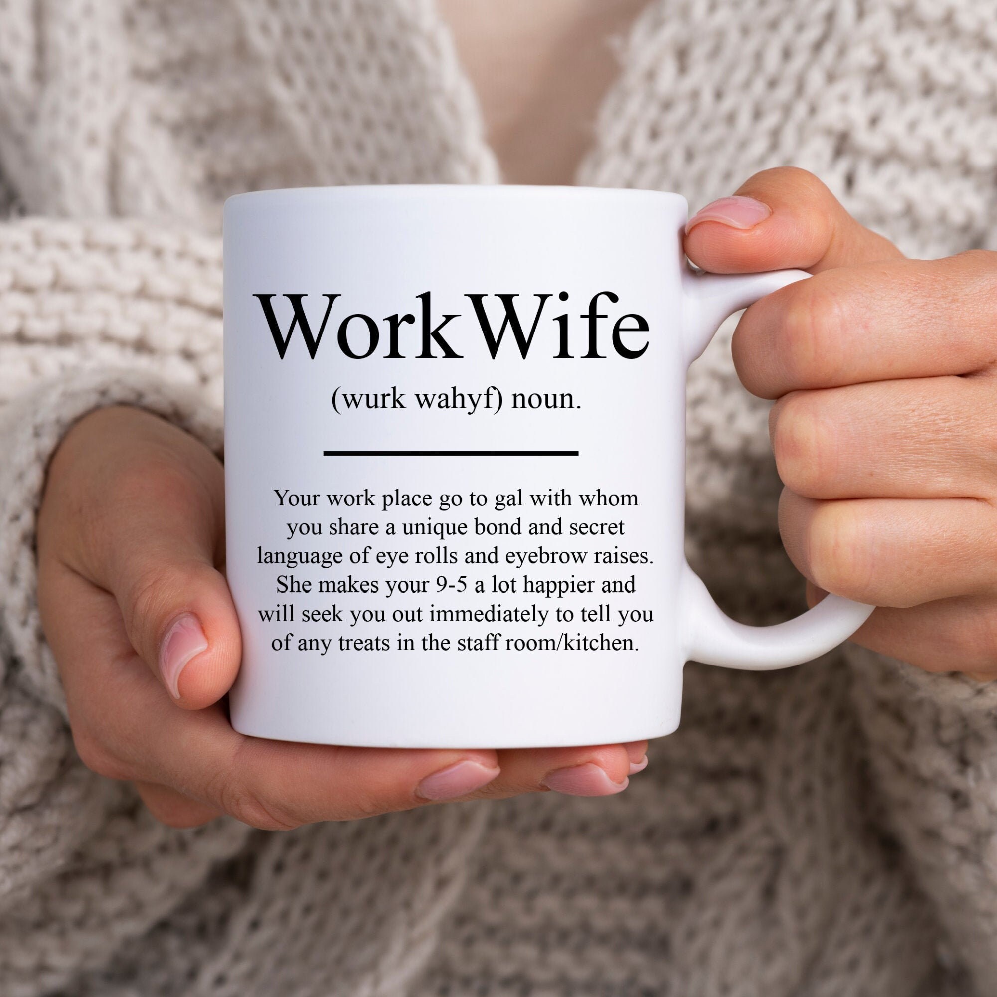 Funny Work Wife Gift Coffee Mug, Birthday, Appreciation, Christmas Gifts, Co worker Gifts, Appreciation Gift, Birthday Gift, Corporate Gift