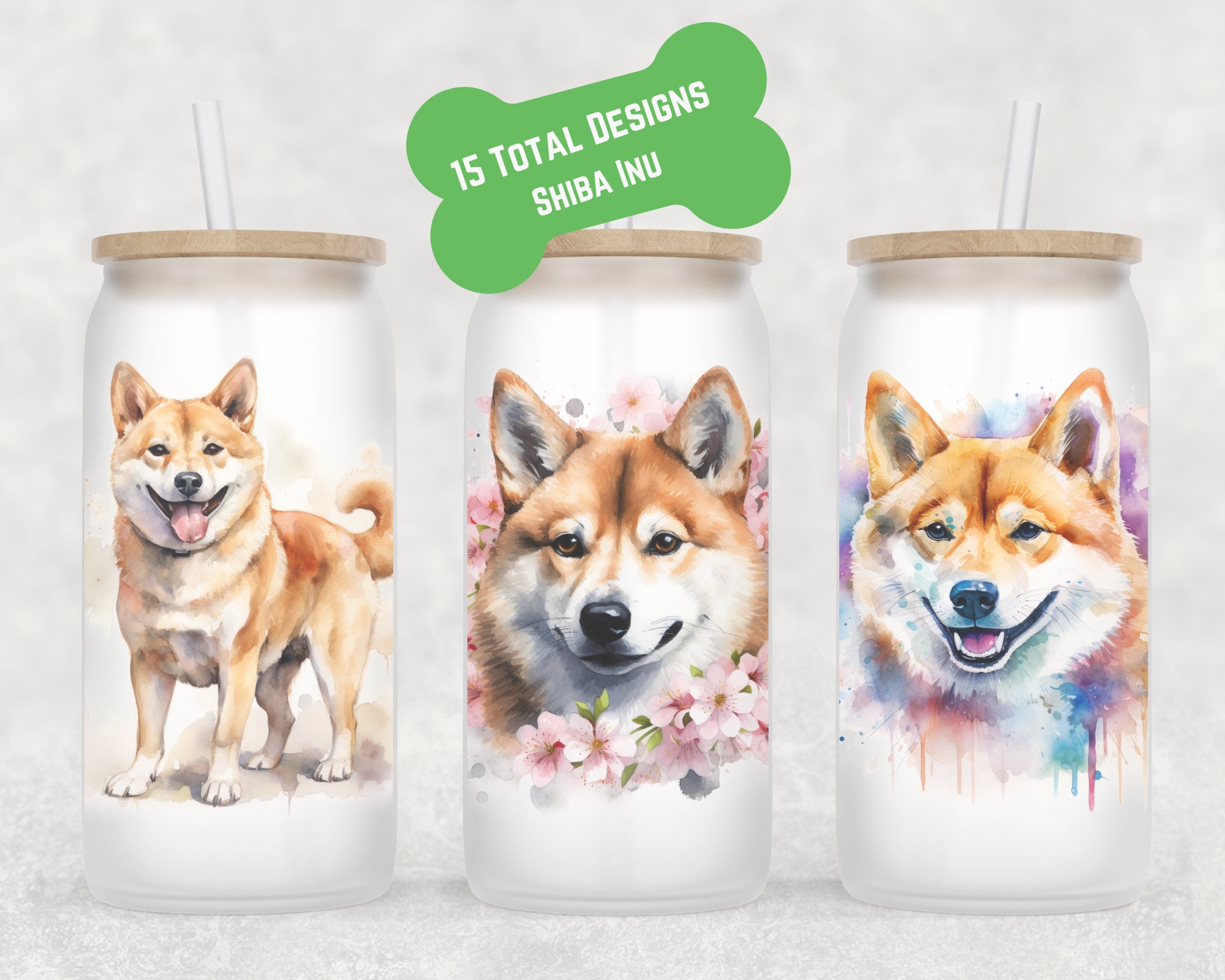 Shiba Inu Beer Can Glass | Dog Mom Gift | Shiba Inu Mug | Shiba Coffee Cup | Fur Mom Coffee Mug | Glass Coffee Cup