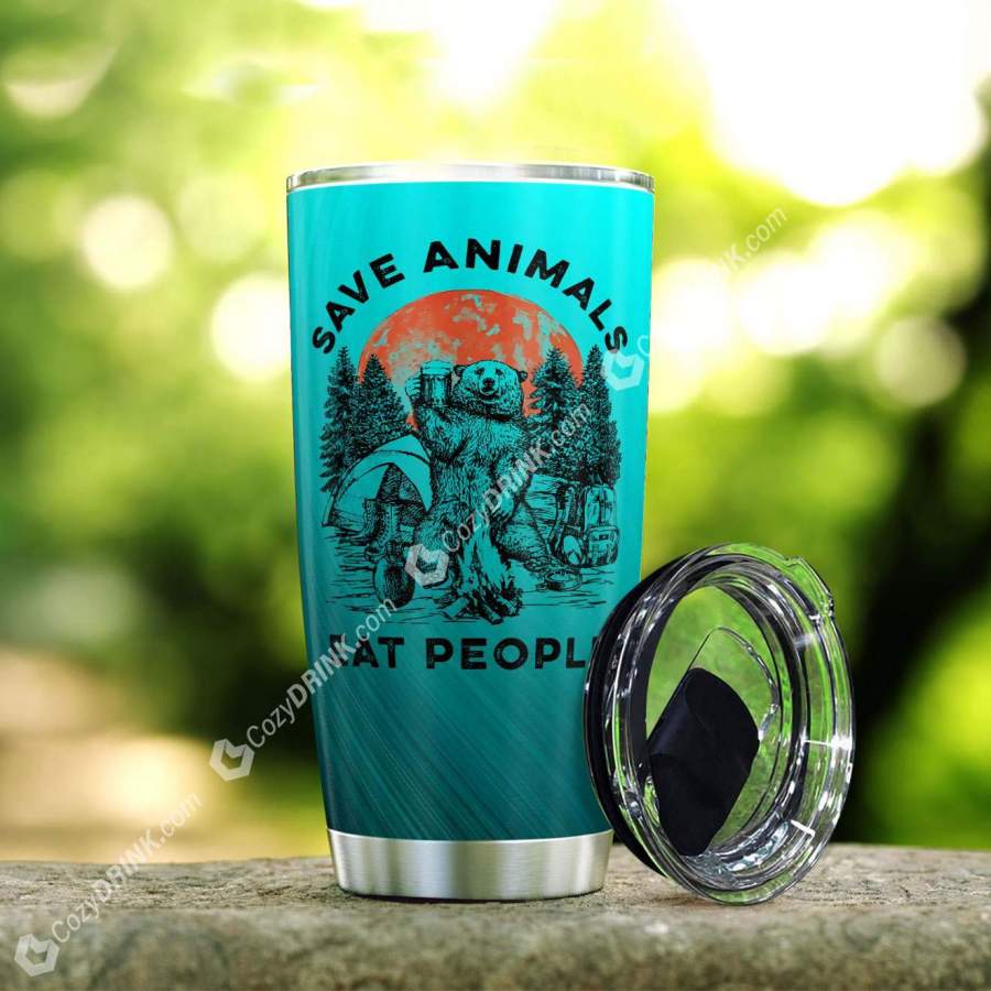 Save Animals Eat People Stainless Steel Tumbler V99H9