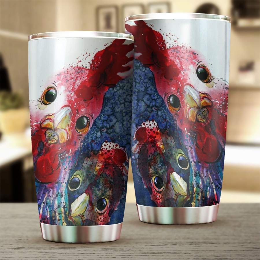 Chicken Art Stainless Steel Tumbler