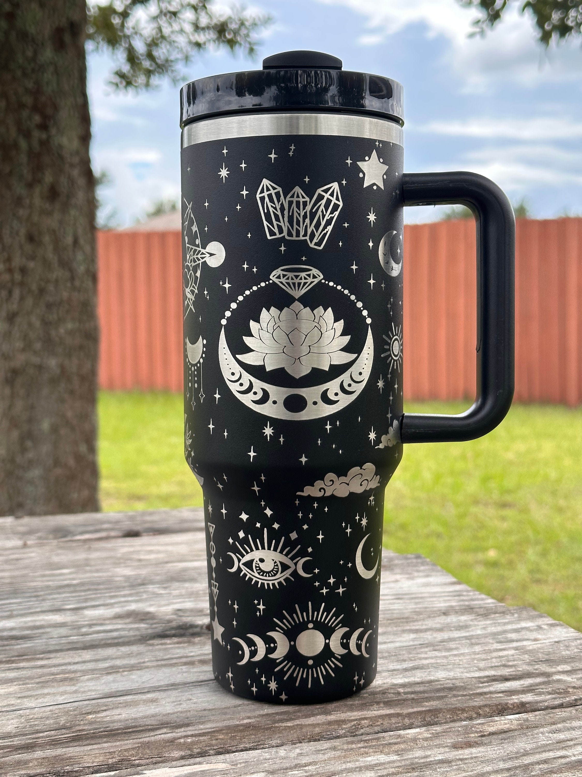 40oz Celestial Engraved Tumbler