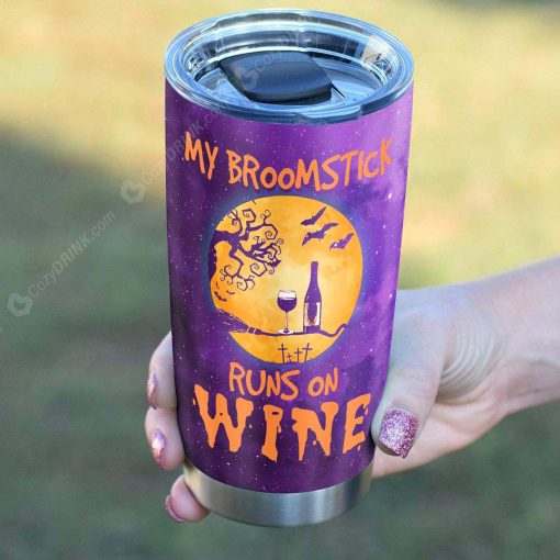 My Broomstick Run On Wine Tumbler