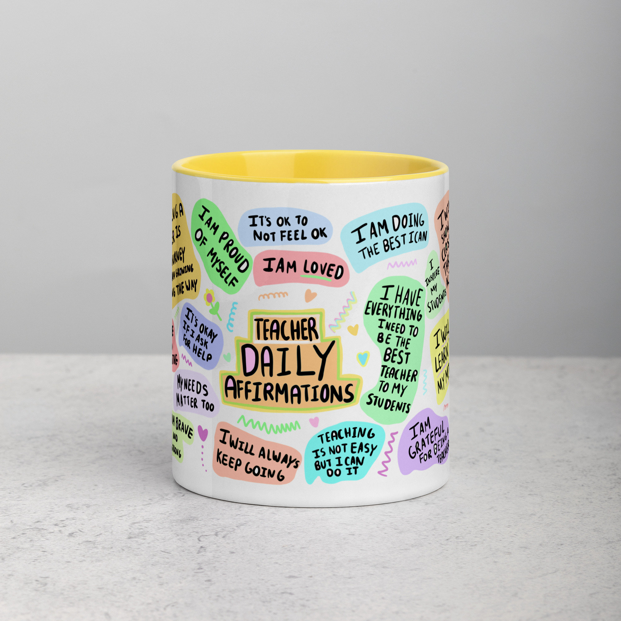 Teacher Appreciation Gift, Teacher Daily Affirmations, Teacher Appreciation Mug, Teacher Coffee Mug, Teacher Gift Back to School, 11oz Mug