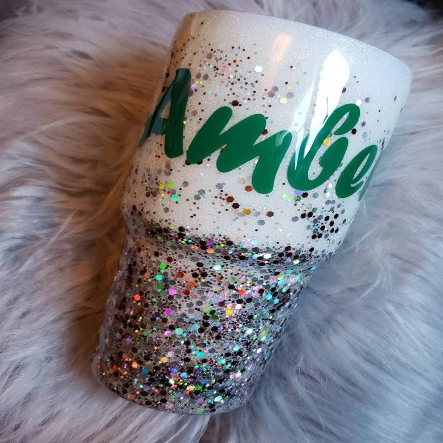 Personalized Glitter Tumbler, Monogram Tumbler, Glitter Cup, Glitter Tumbler, Glitter Stainless steel, tumbler gift