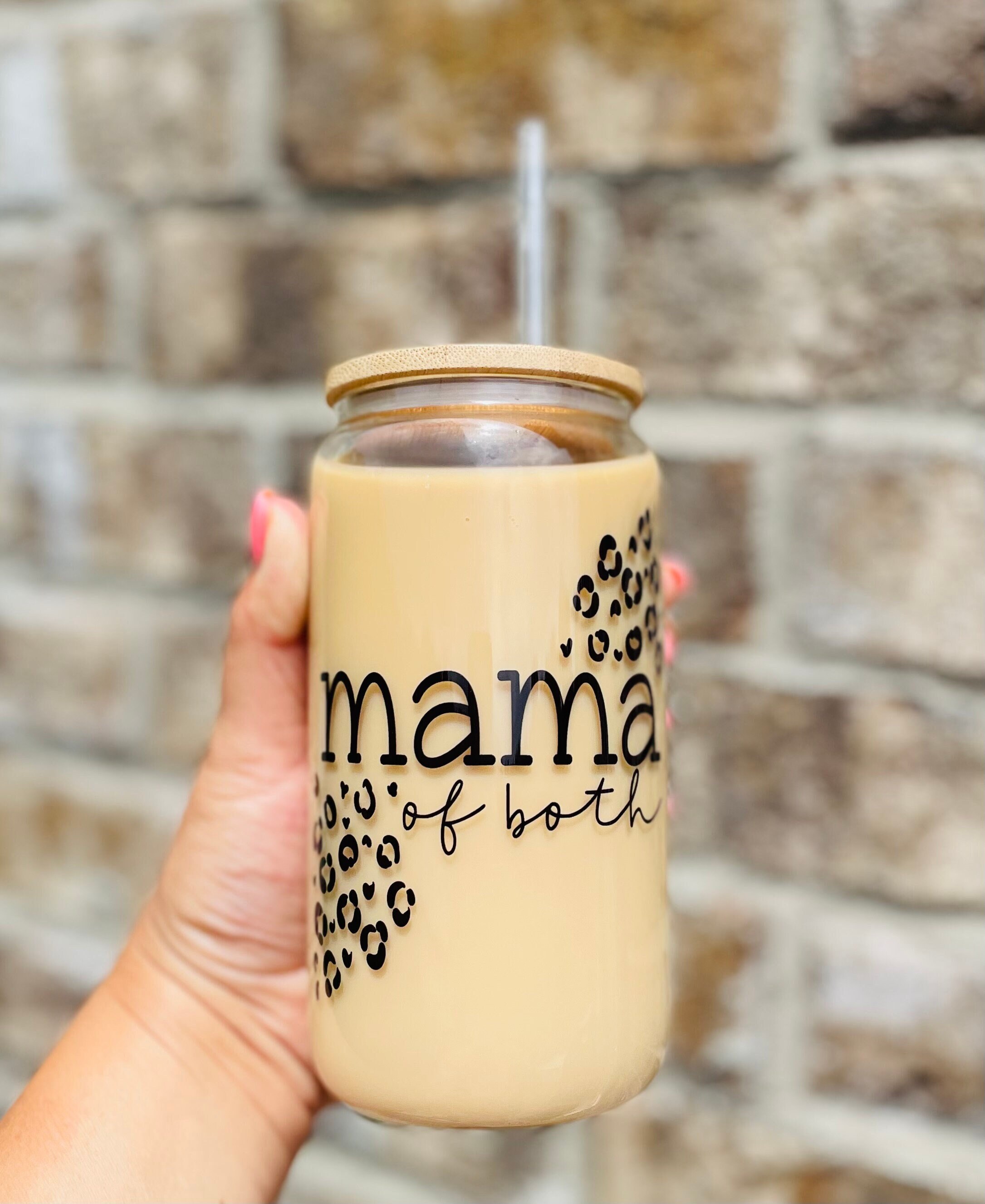 Mom of Both| Iced Coffee Glass Can| Iced Coffee Can| Libbey Glass|Boy Mom|Girl Mom | Mama