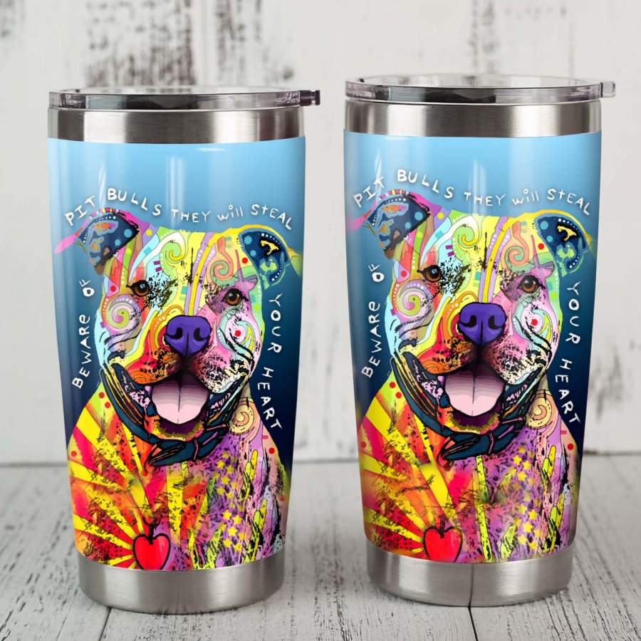 Pitbull Dog Steel Tumbler MR1003 69O52