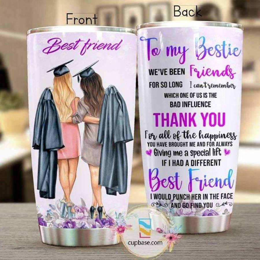 Gift For Best Friend, To My Bestie We’ve Been Friends For So Long I Can’t Remember Quote Pink Stainless Steel Tumbler 20oz