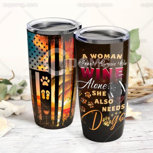 Funny Dog And Wine Tumbler 20Oz, Gift For Mother, Valentine Gift For Boyfriend, Gifts For Mom, Best Gifts For Mom, Gifts For Dad, Gift Ideas For Mom