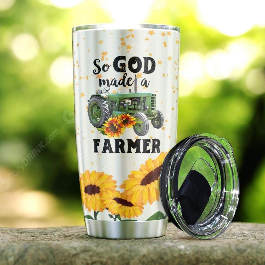 So God Made A Farmer Stainless Steel Tumbler H22N8