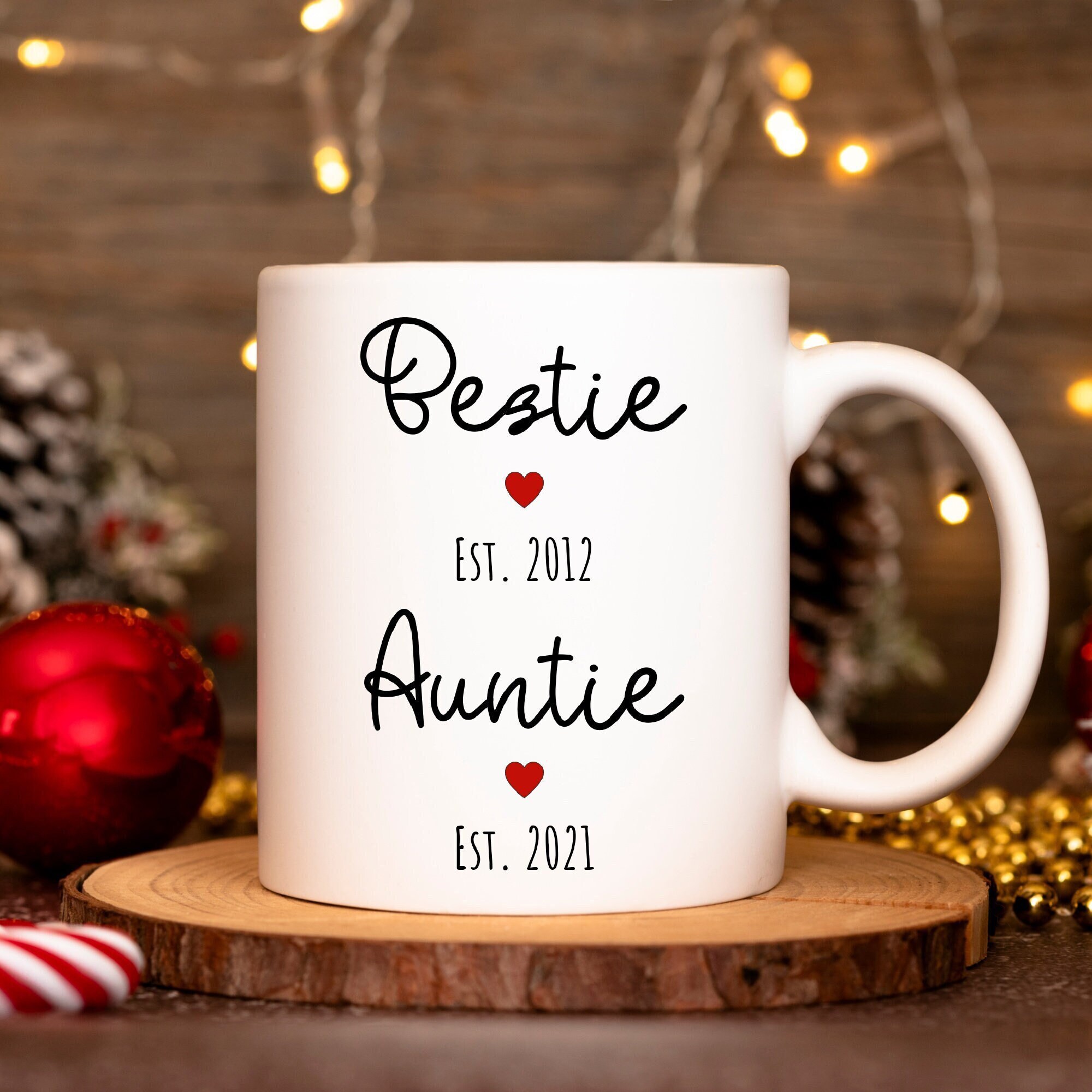 Personalized Best Friend Mug, Pregnancy Announcement, New Baby Announcement, Promoted to Aunt Gift, New Aunt Gift, New Auntie Gift