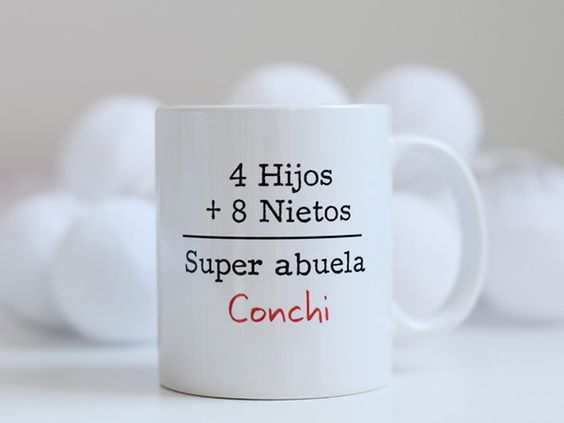 4 Children, 8 Grandchildren Super grandma Conchi Mug