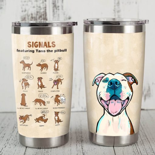 Pitbull Dog Steel Tumbler, Gift For Boyfriend, Mother’S Day Gift Ideas, Birthday Gift, Gift For Grandparent, Gift For Girlfriend, 60Th Birthday Ideas