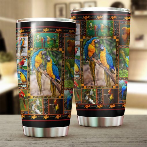 Love Love Parrot Stainless Steel Tumbler, Mother’S Day Ideas, Birthday Gift For Sister, Best Gifts For Mom, Gift For Wife, Gift Ideas For Wife