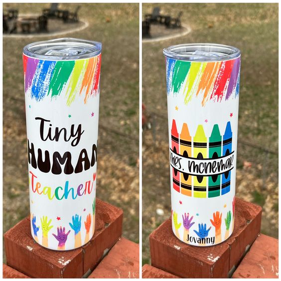 Teacher Tumbler, Teacher Gift, Teacher Skinny Tumbler, Preschool Teacher Tumbler, Daycare Teacher Tumbler