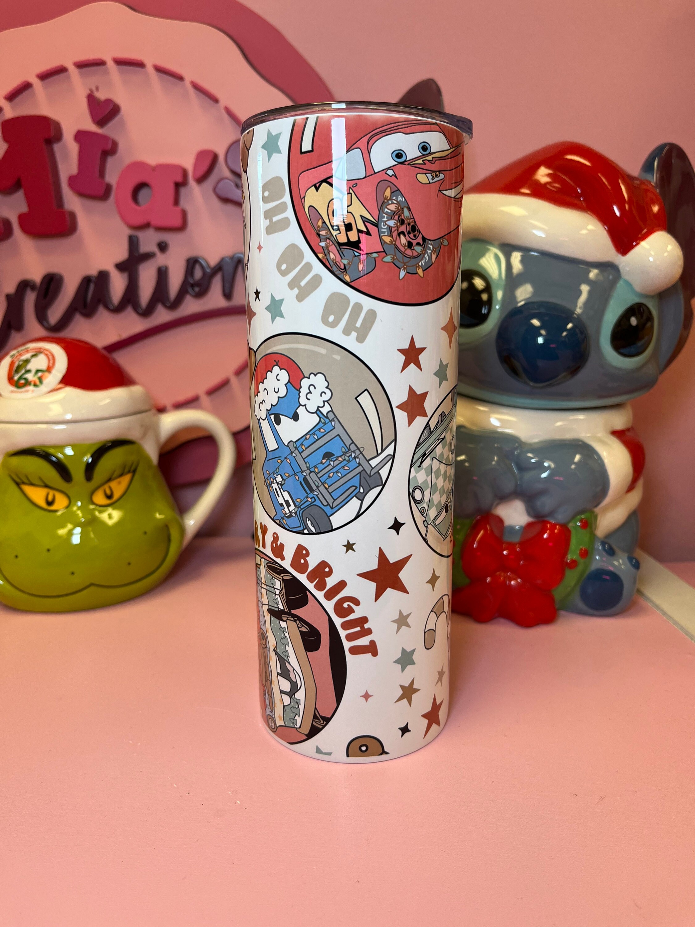 Cars Christmas custom tumbler, Cars custom tumblers