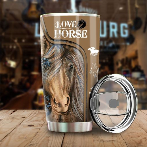 Love Horse Stainless Steel Tumbler, Father’S Day Gifts, Boyfriend Valentines Day Gifts, Gift Ideas For Dad, New Dad Gifts, Gift For Friend