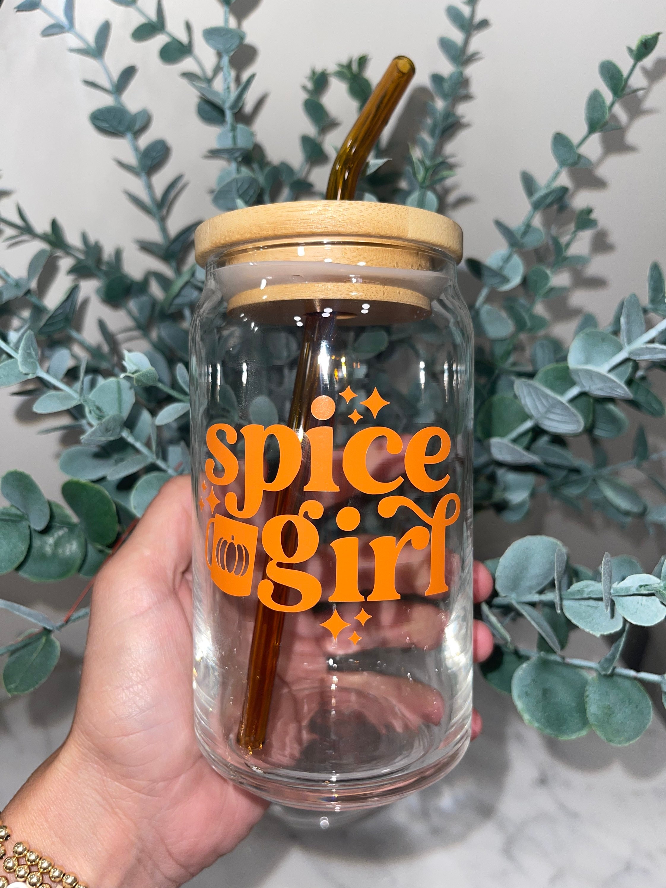 Spice Girl Beer Can Glass, Pumpkin Spice Beer Can Glass