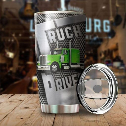 Green Truck Drivers Stainless Steel Tumbler 20Oz