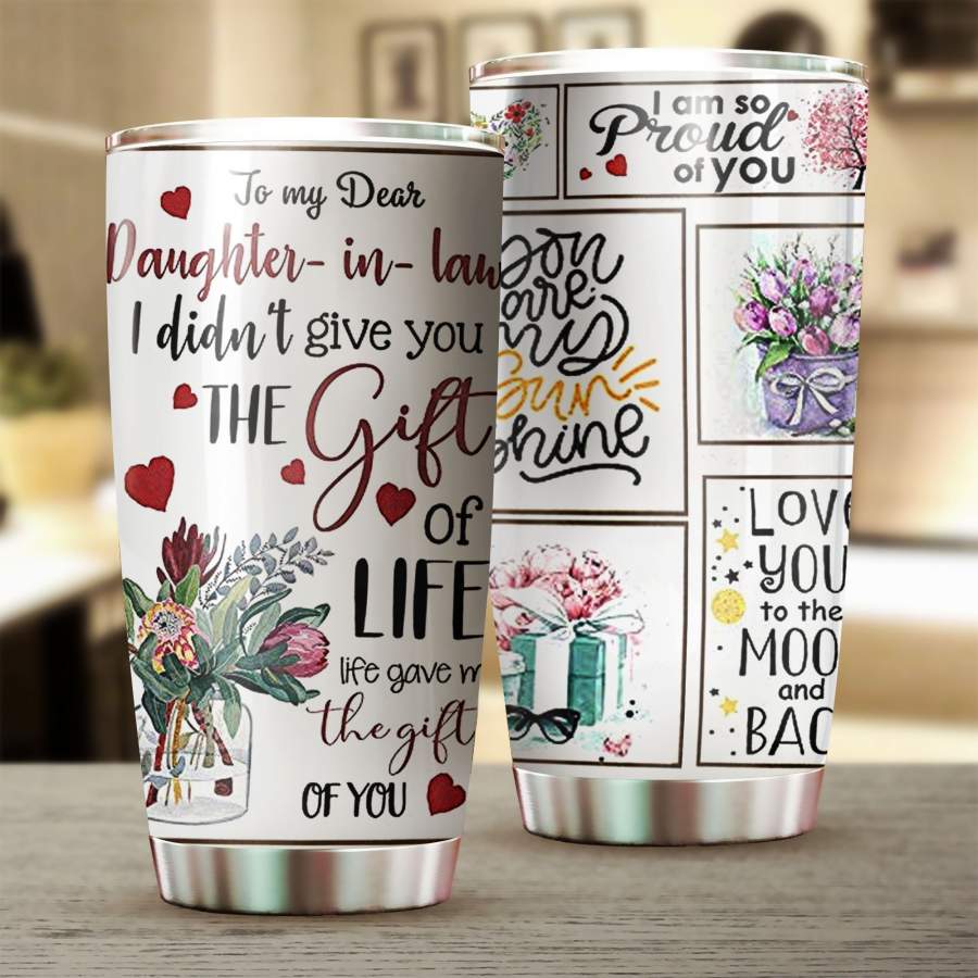 To My Dear Daughter in Law Tumbler Stainless Steel Tumbler