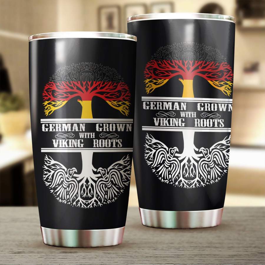 [Tumbler] German Grown With Viking Roots Stainless Steel-1067