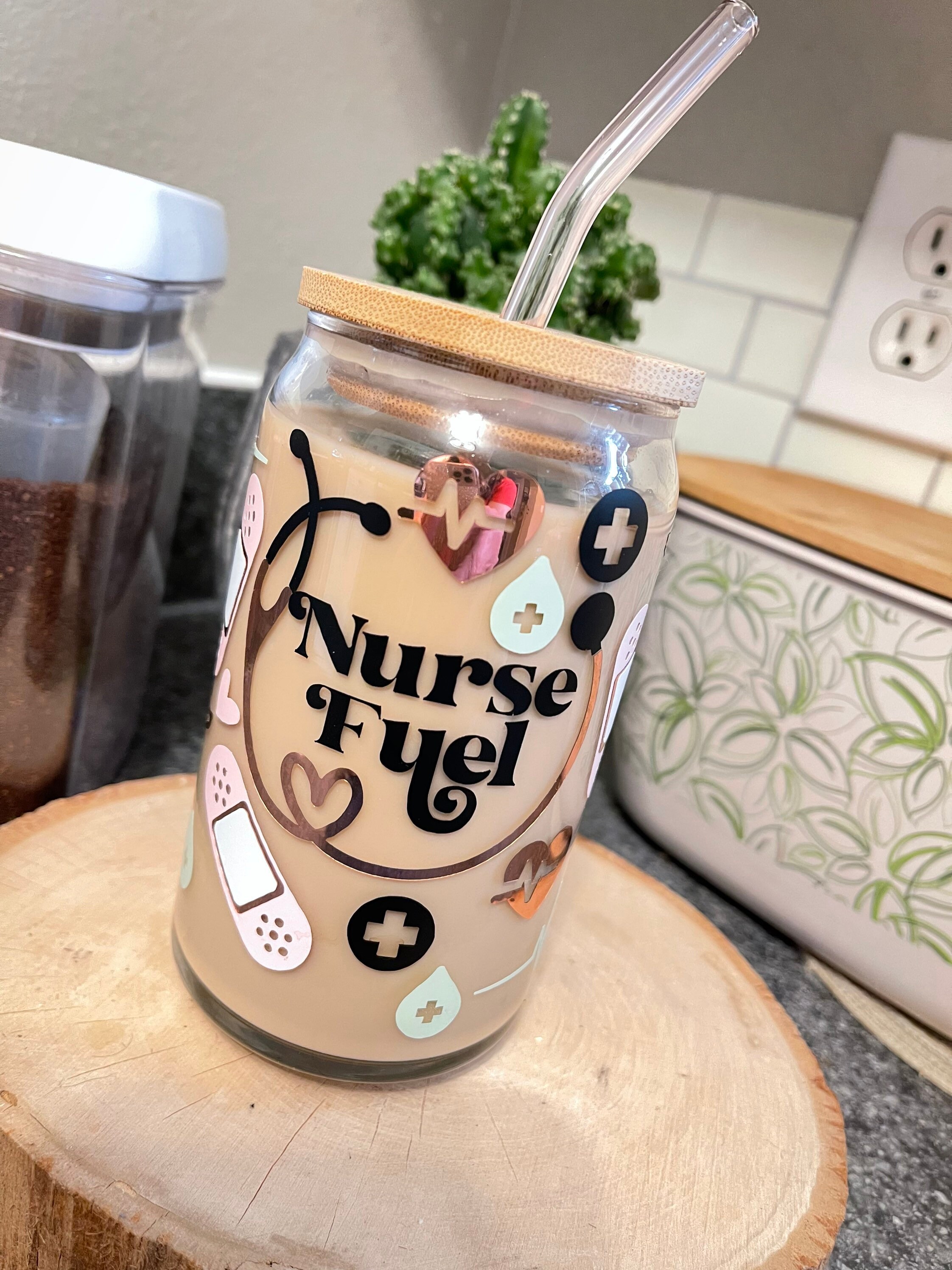 Beer Can Glass | nurse gifts | nurse fuel |customized gifts | Best Friend gifts | iced coffee glass | Nurse week gifts