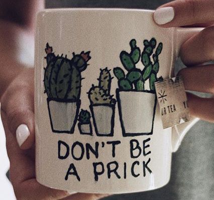 dont be a prick mug