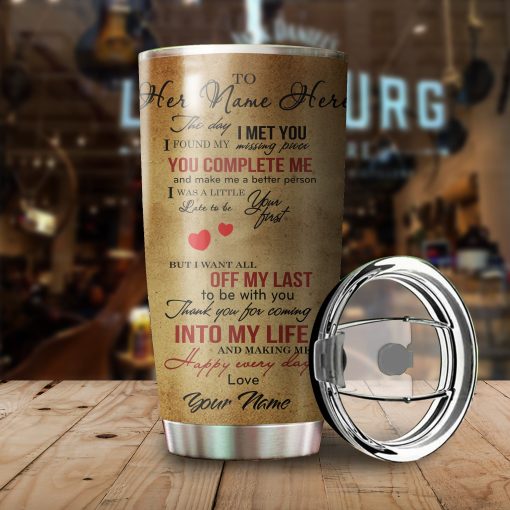 Personalized Your Name To My Lover Stainless Steel Tumbler, Gifts For New Moms, Mother’S Day Gift Basket, Gift For Brother, New Dad Gifts