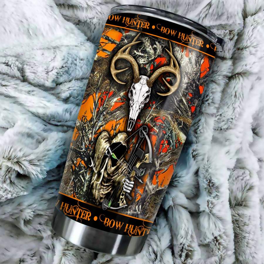 Grim Reaper Bow Hunter Camo Stainless Steel Tumbler