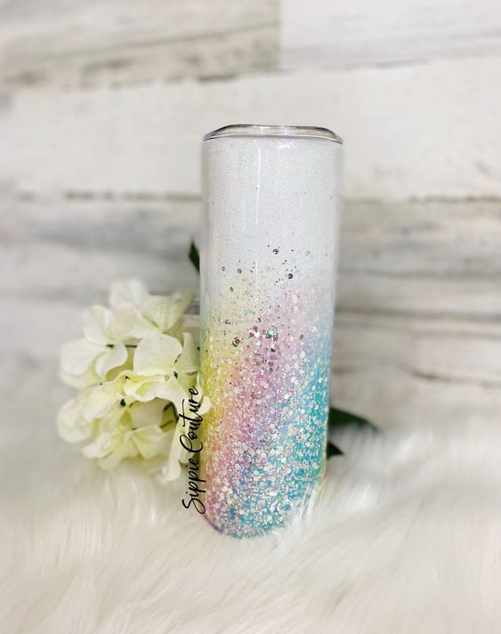 Ombré Opal Unicorn Glitter Tumbler