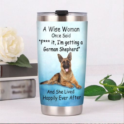 German Shepherd Dog Steel Tumbler, Birthday Gift Ideas, Moms Mother Day Gifts, Best Gifts For Dad, Gifts To Grandpa, New Dad Gifts