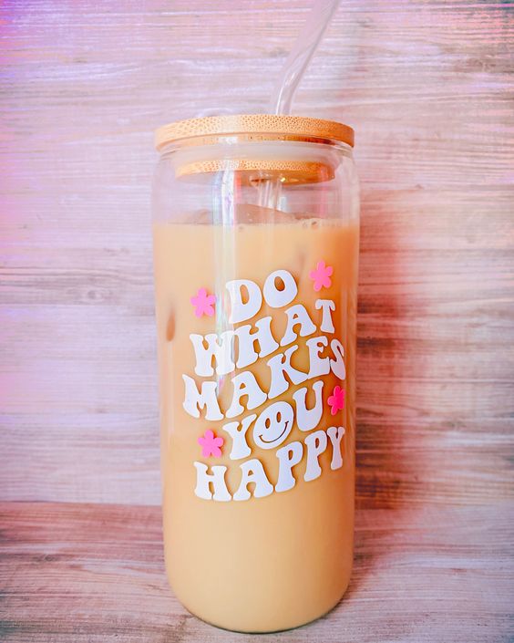 Do What Makes You Happy Glass Tumbler