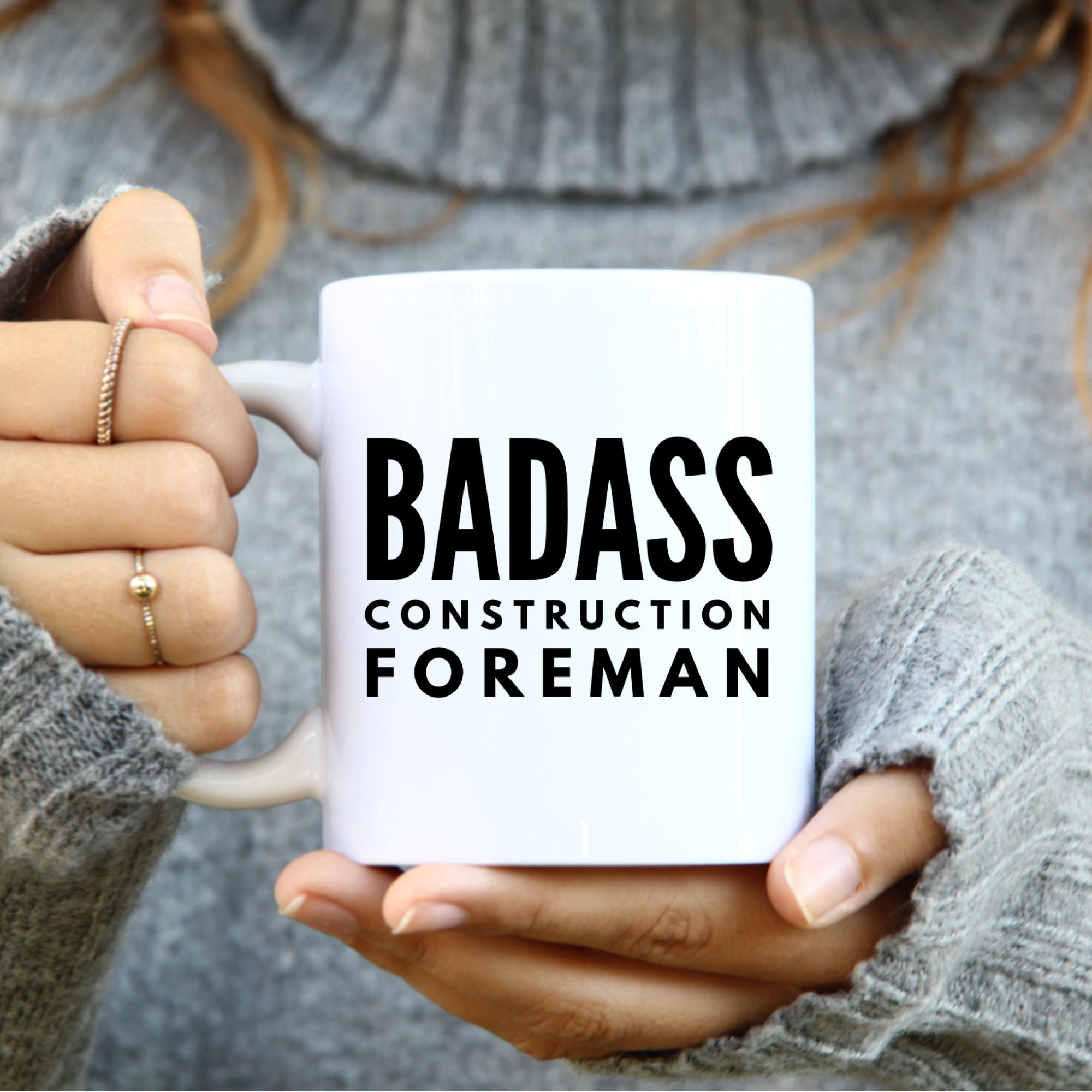 Funny Badass construction foreman Mug, gift for construction foreman, gift construction foreman, funny construction foreman gift