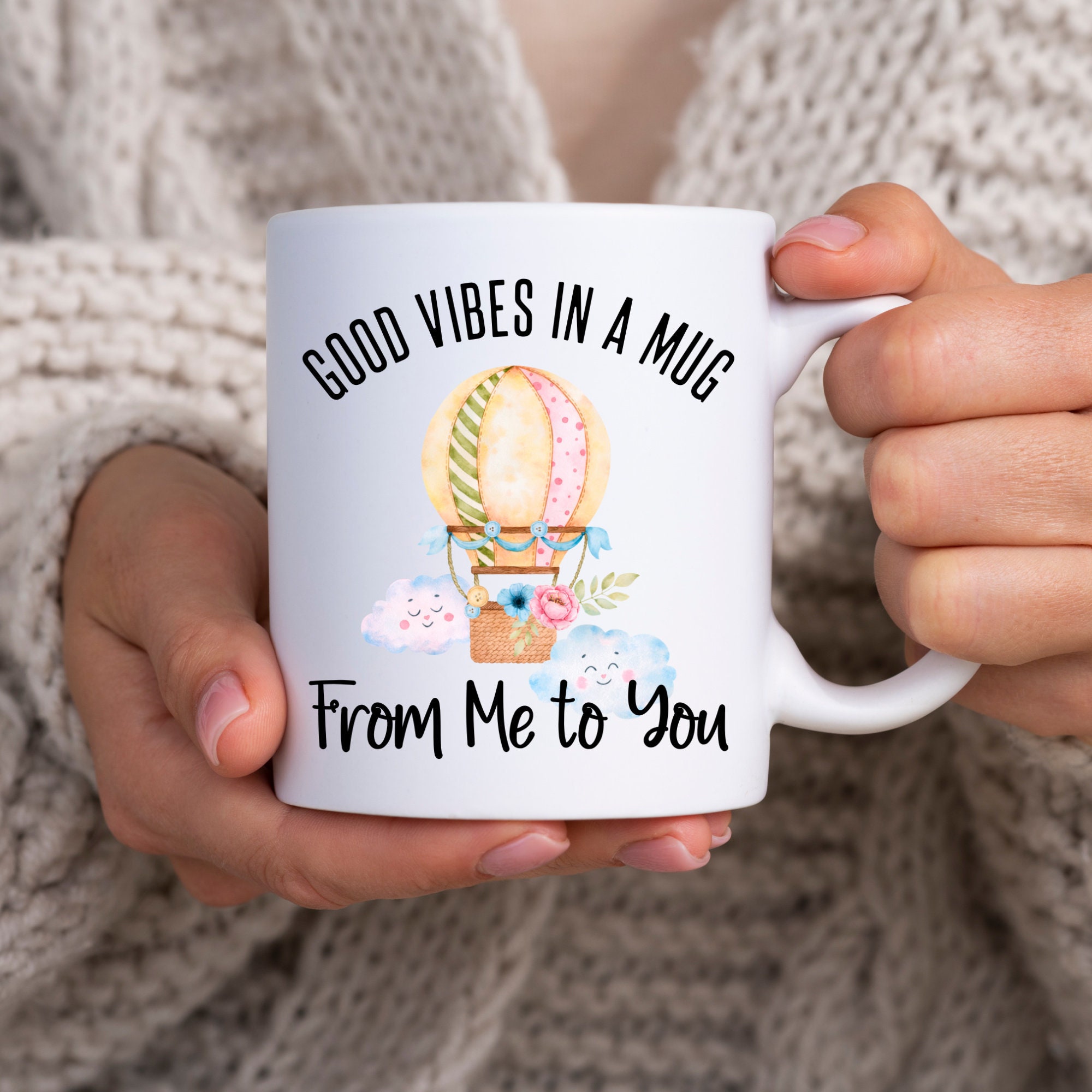 Good Vibes in a Mug Thinking Of You Gifts Sympathy Gift Virtual Hug Gifts Gift For Mom Sister Best Friend Bereavement Gift Condolence Gift