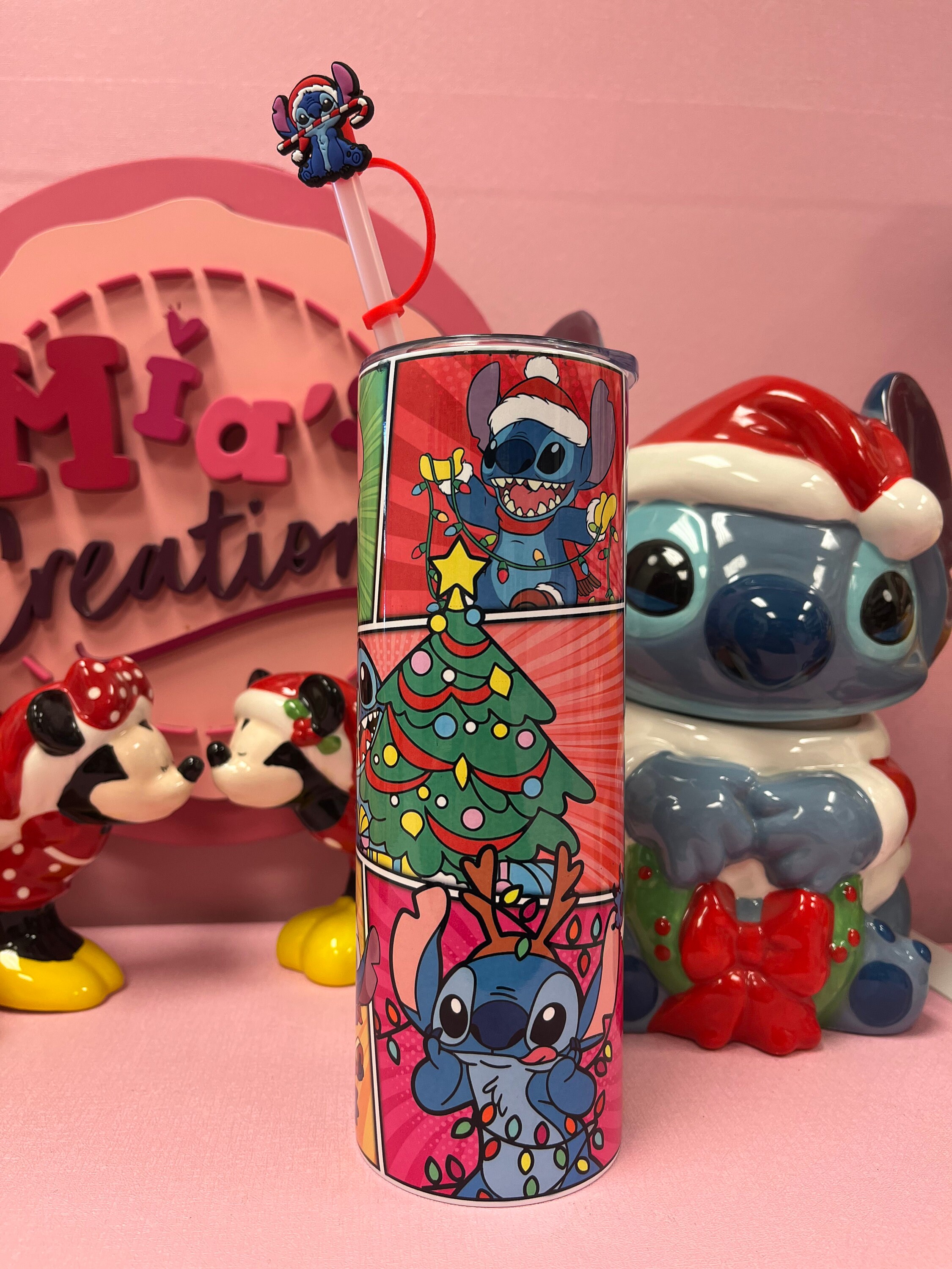 Stitch Christmas custom tumbler, Stitch Christmas  tumbler