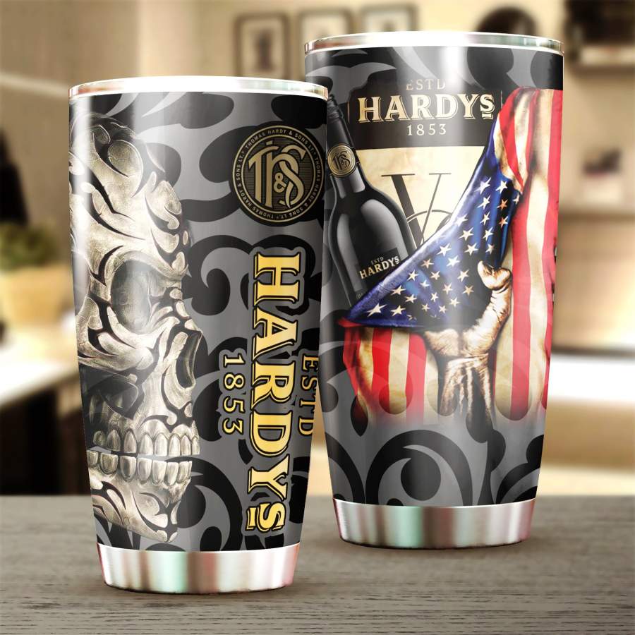 Hardys Wine Steel Tumbler, Hardys Wine Steel 20 Oz Steel Mug Stainless Steel Tumbler Cup Hardys Wine Steel Wooden Pattern 30 Oz Steel Mug