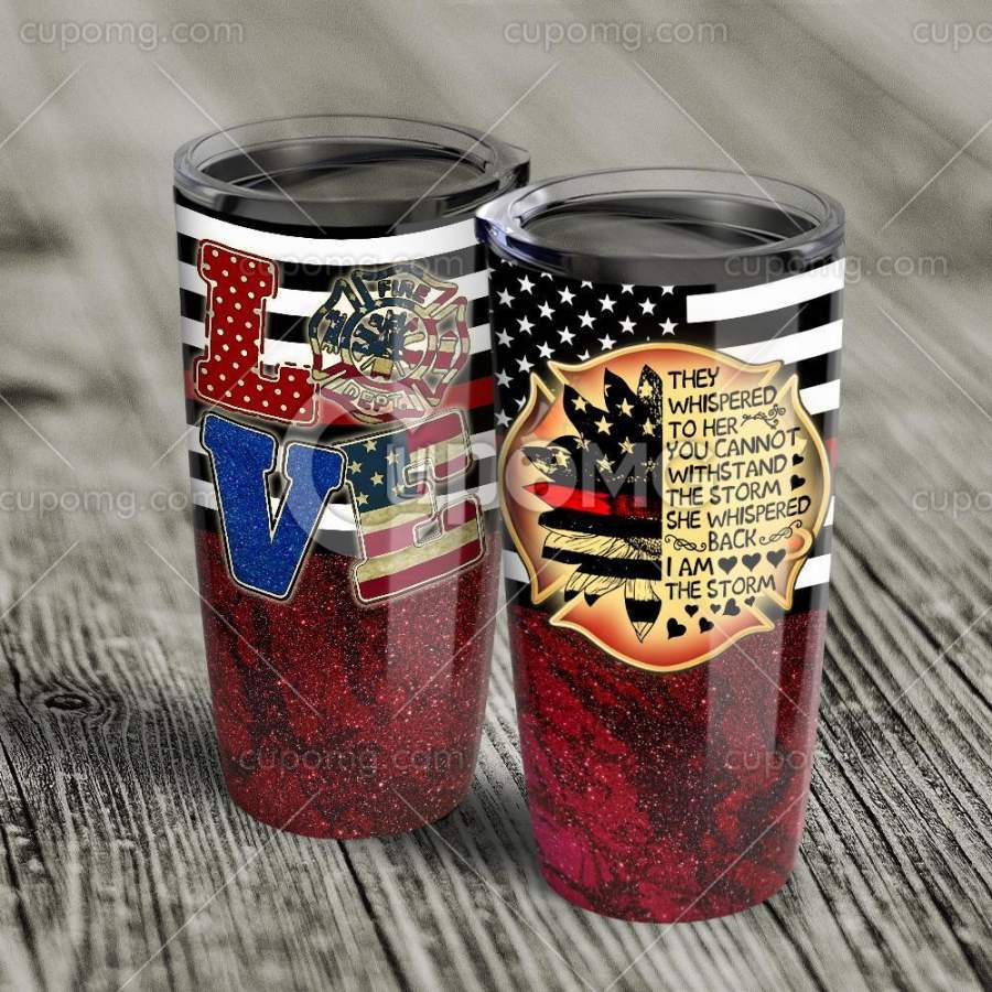 Female firefighter stainless steel tumbler HG32317