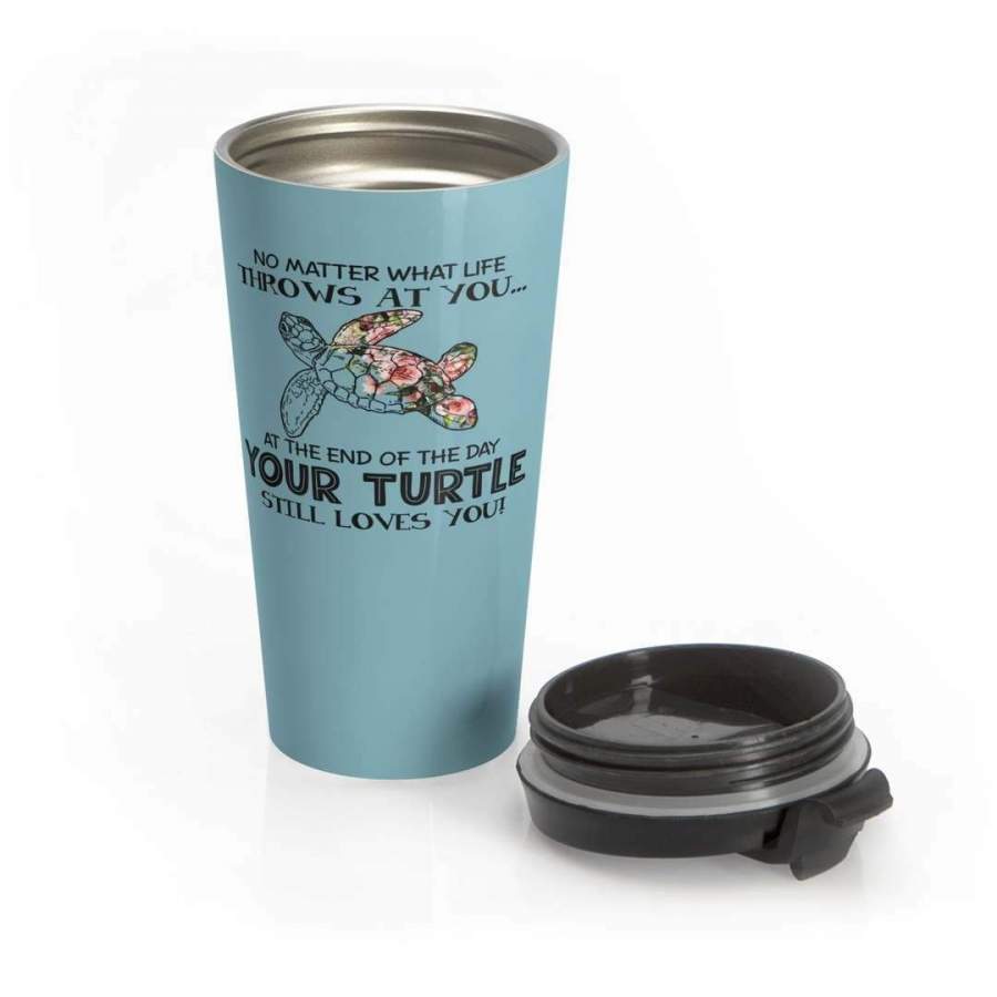 Turtle Blue CL15100129MDT 16oz 20oz Travel Mug Vacuum Sealed Tumblers