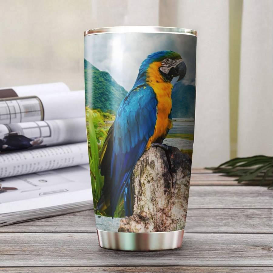 Beautiful Parrot Stainless Steel Tumbler