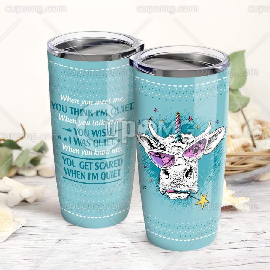 When You Meet Me, Youink I’M Quiet Stainless Steel Insulated Tumbler Cup 20Oz