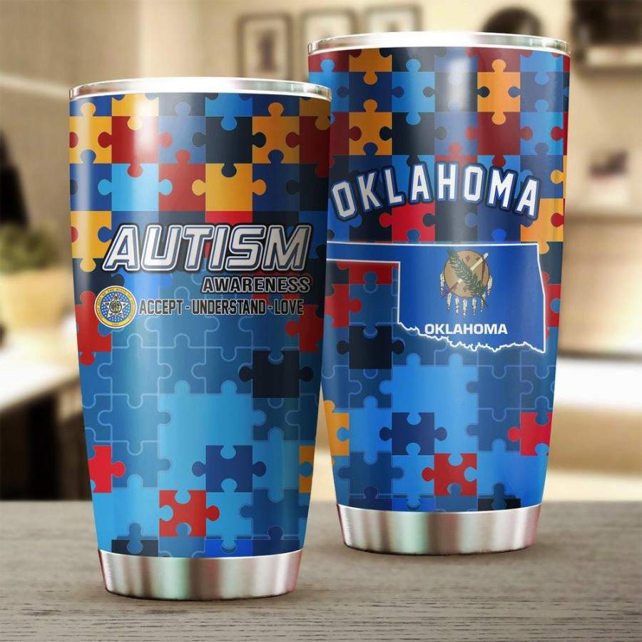 [Stainless Steel Tumbler] STA113 Oklahoma State Stainless Steel Tumbler Oklahoma State Stainless Steel Mug Father’s Day gifts, Mother’s Day gift