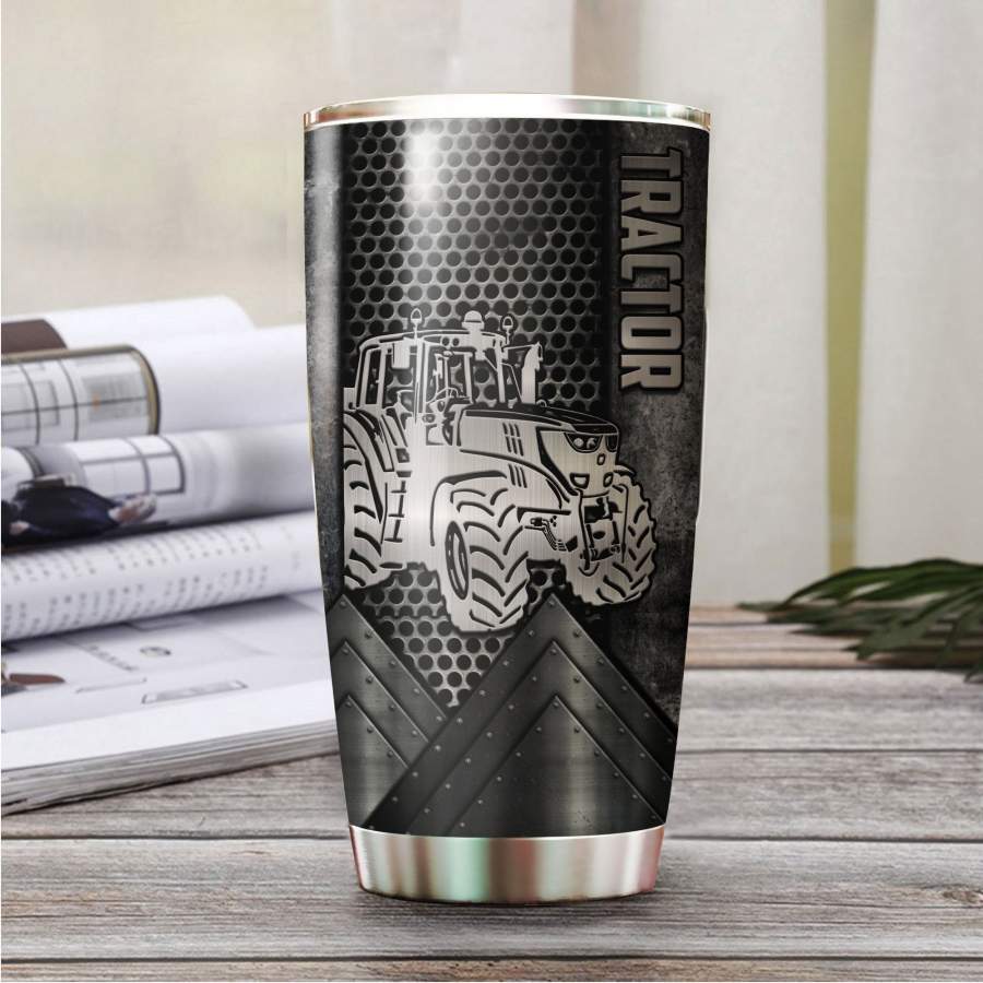 Tractor Metal Stainless Steel Tumbler