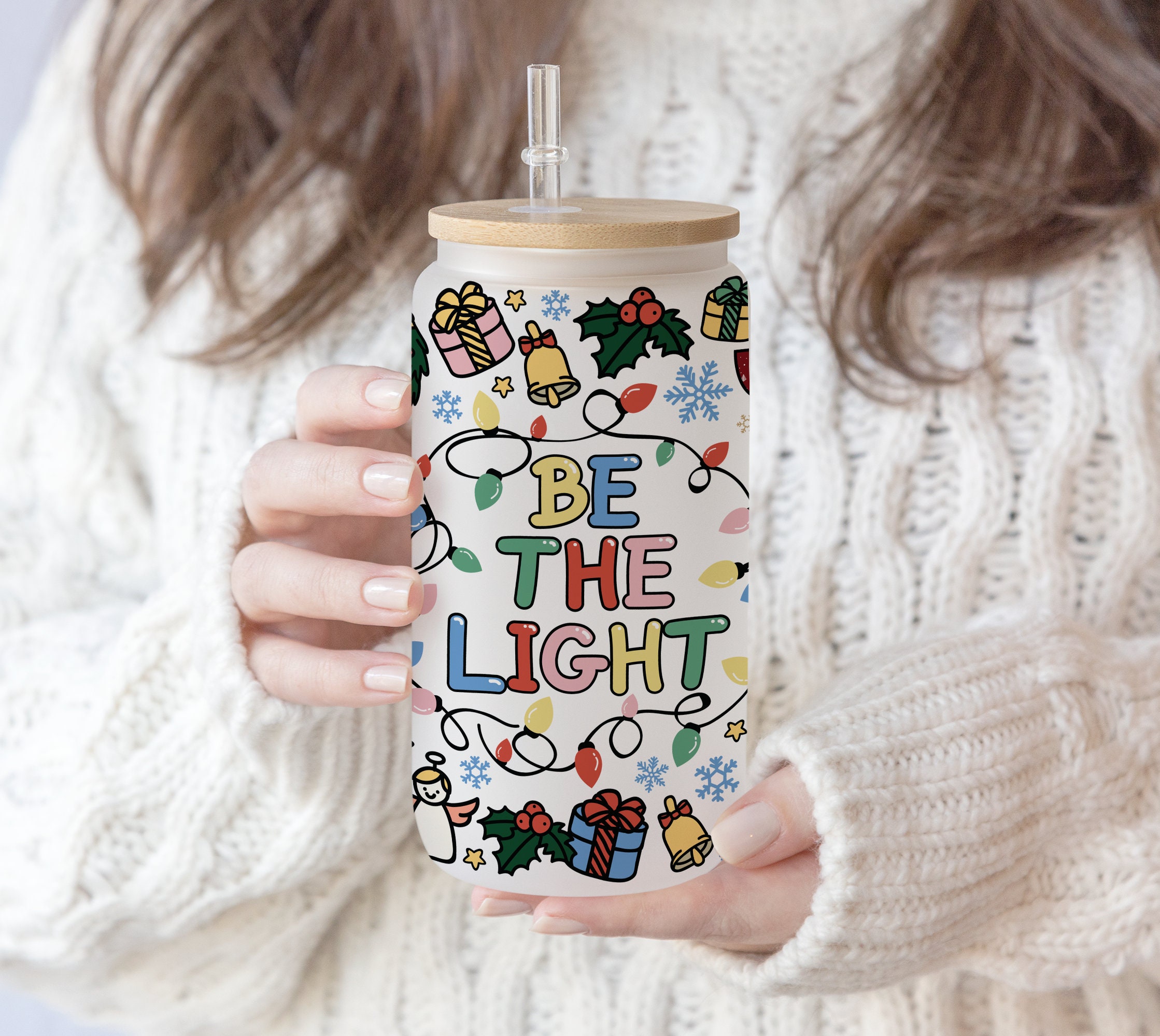 16 oz Libbey Beer Glass Can Be the Light Retro Christmas | Jesus the reason | Jusus Religious Merry Christmas | Christmas Gift png file