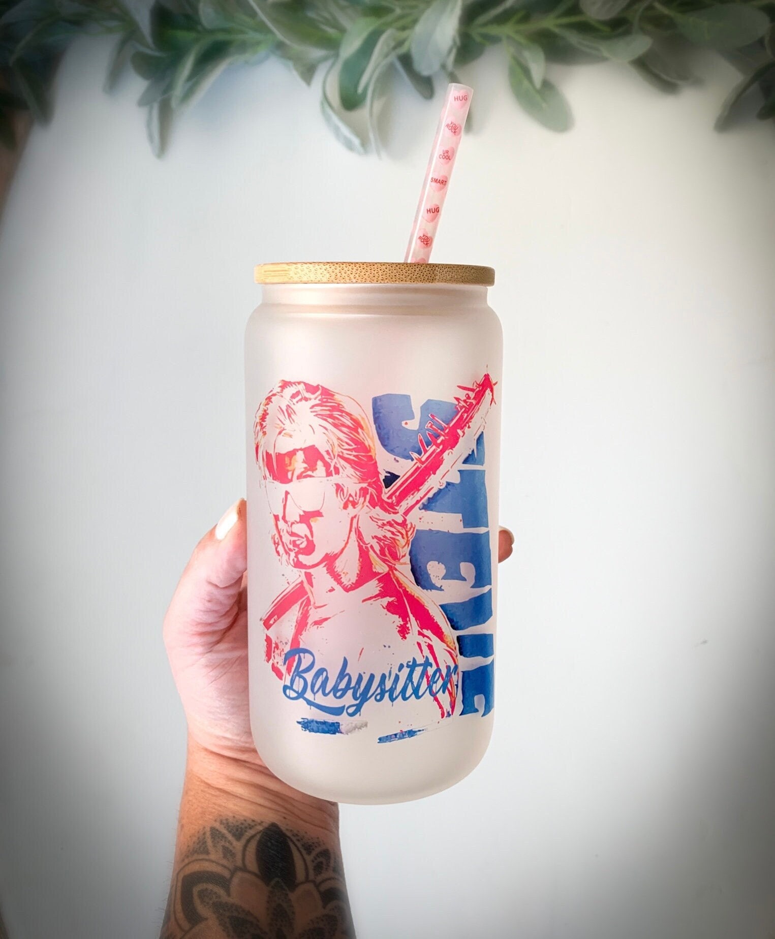 Retro Steve “The Babysitter” cup- Stranger Things cup/ glass beer can cup/ personalized cup