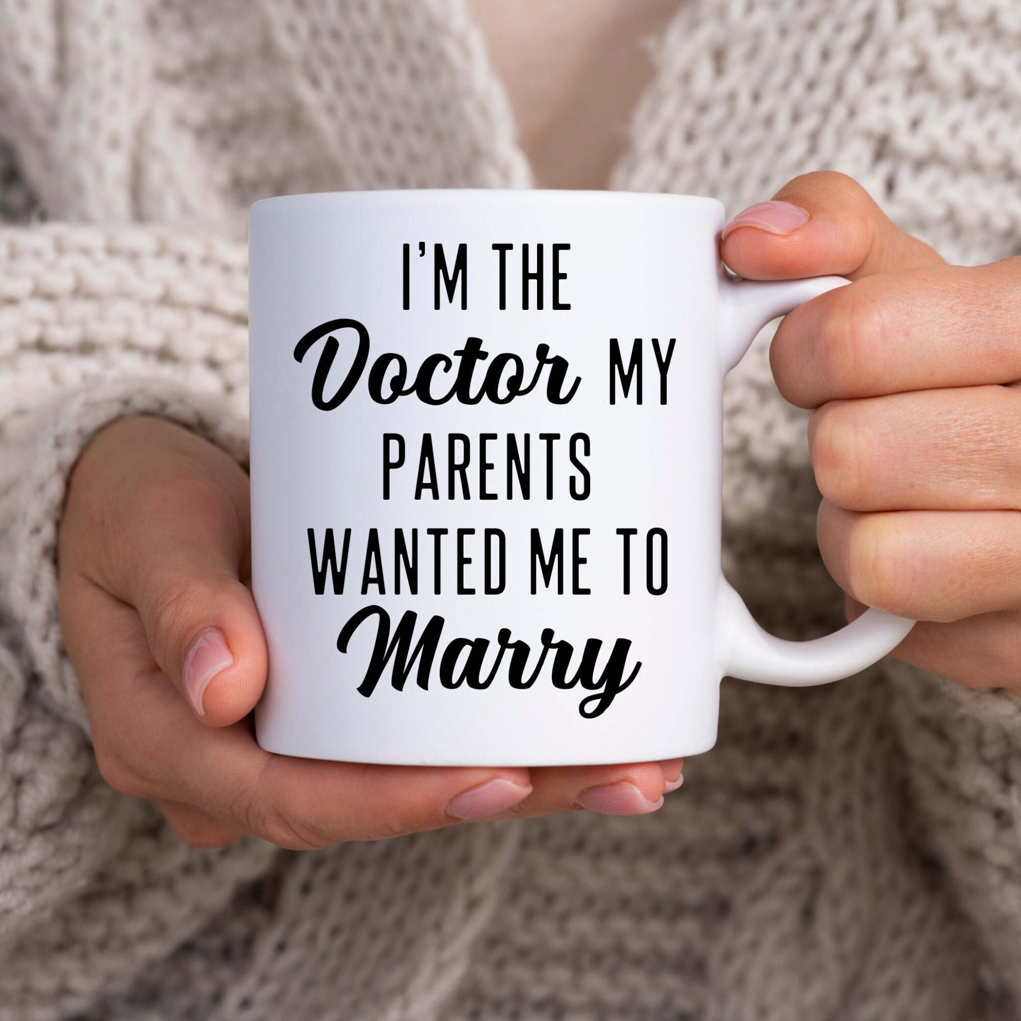 New Doctor Gifts, Medical Doctor Graduating Gift, Gift for New Doctor, I’m the Doctor My Parents Wanted Me to Marry, Med Student Gifts,