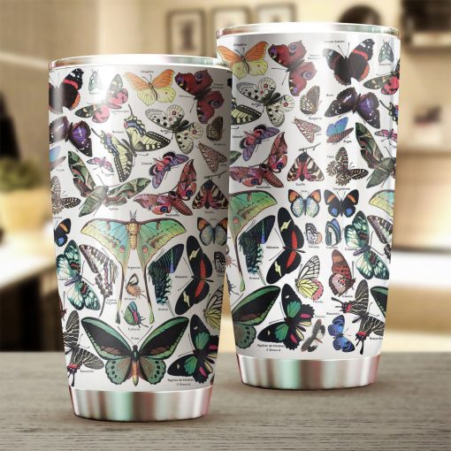 Amazing Butterfly Collection Art Stainless Steel Tumbler, Mom Christmas Gifts, Birthday Gift For Husband, Gifts For Dad, Dad Day Gifts