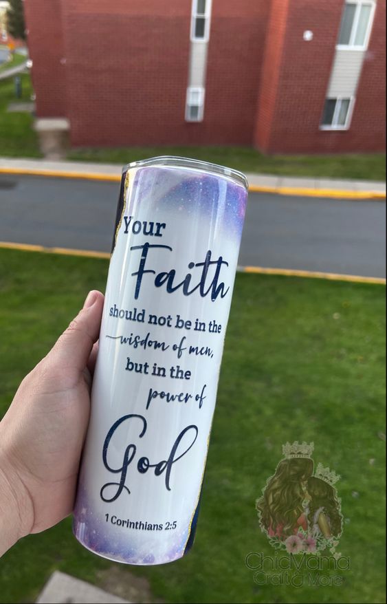 Religious Tumbler, Glitter Tumbler, Christian Tumbler